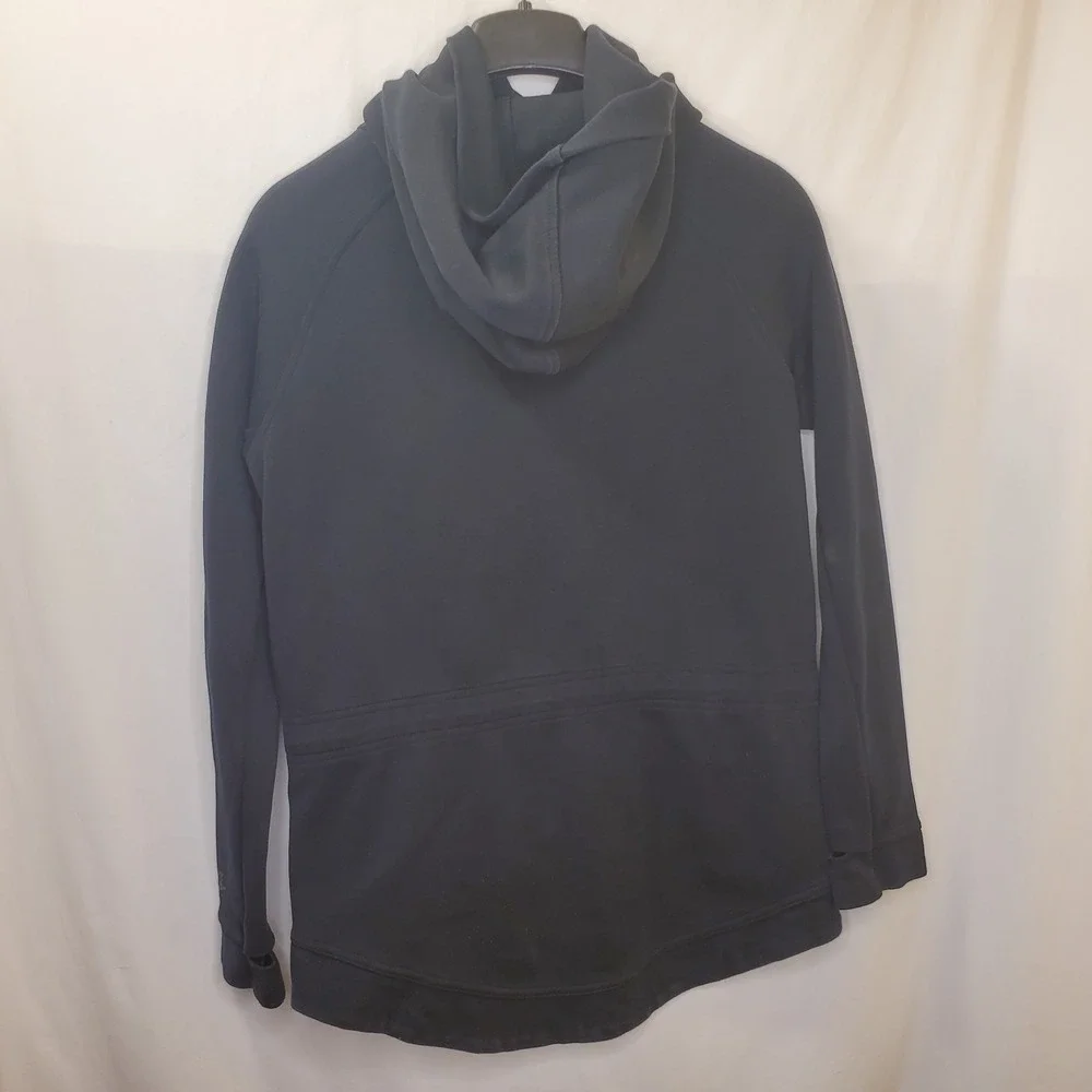 Nike Tech Fleece Hoodie Sweatshirt Womens XS Black Asymmetrical Zip Performance